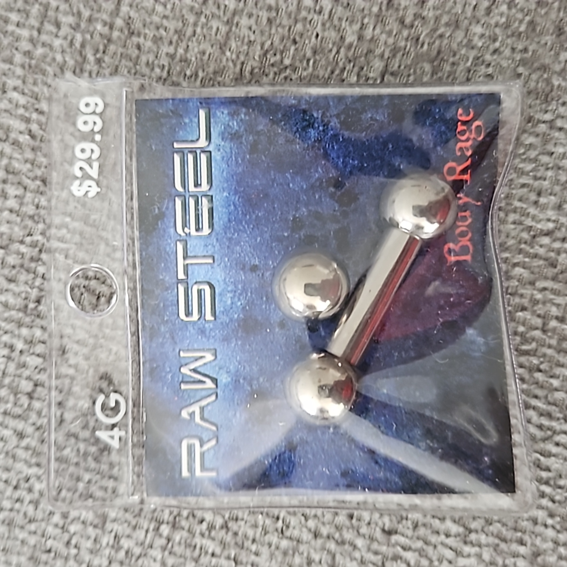 Body Piercing Large Barbell  4g